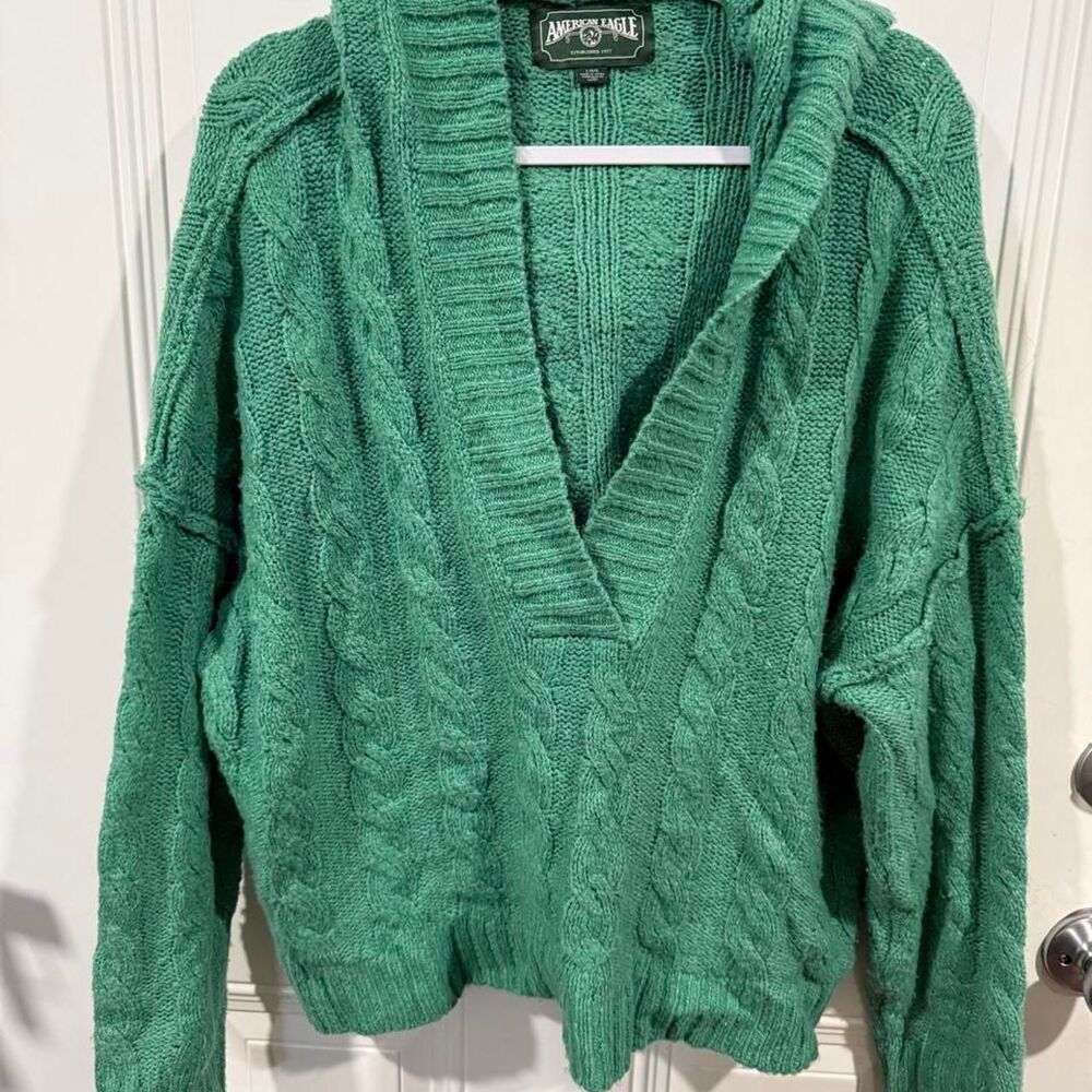 American-eagle Women's Green Jumper